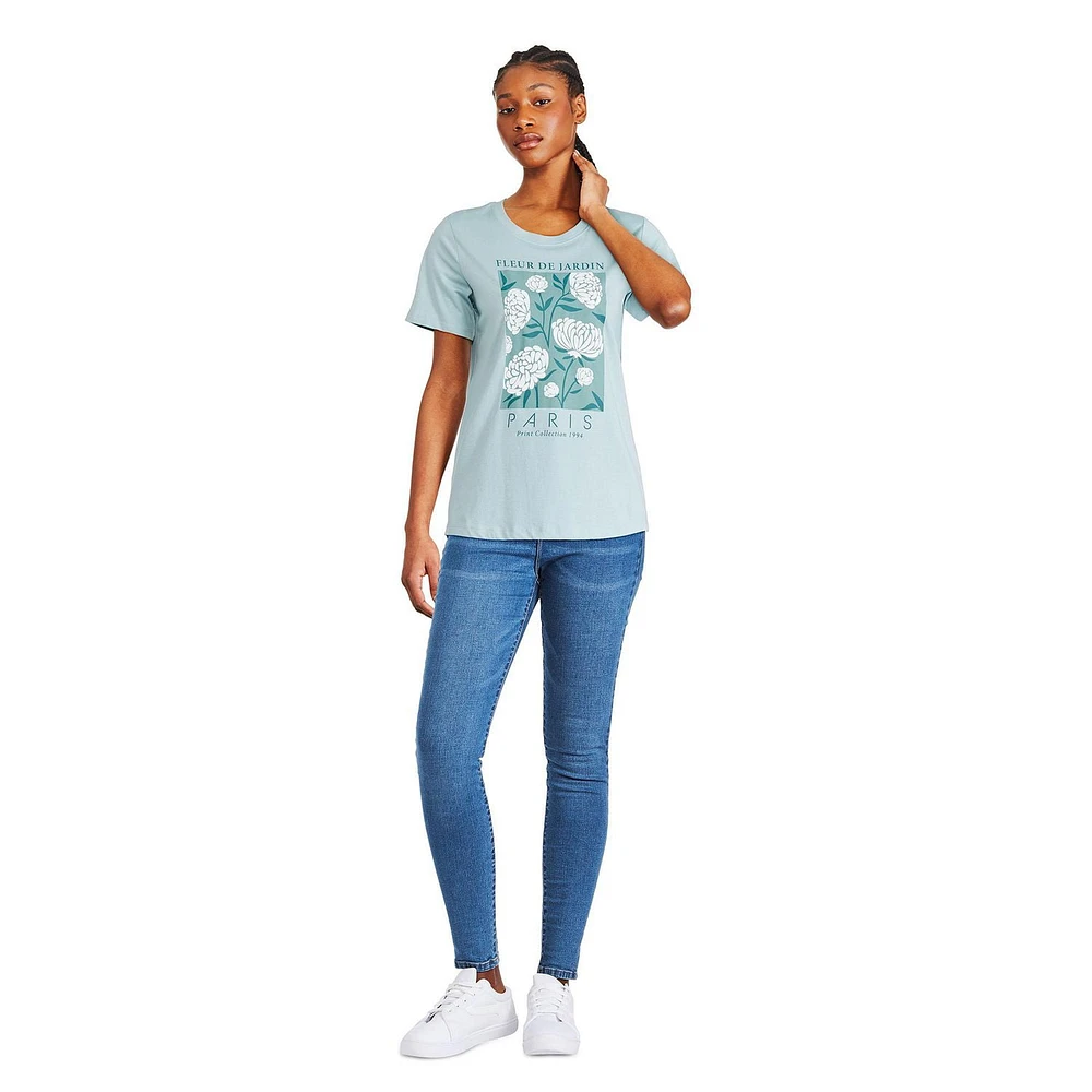 T-shirt à encolure ras du cou George pour femmes Tailles TP–TTG