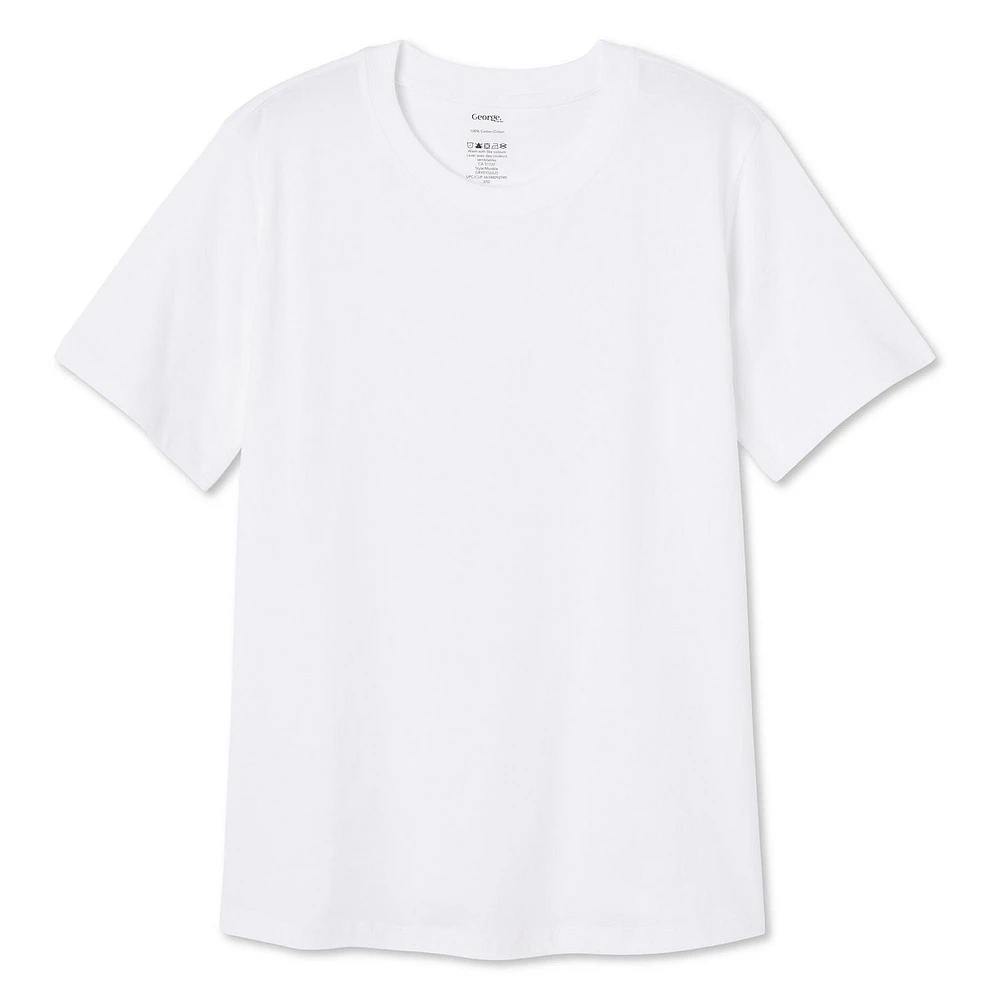 T-shirt à encolure ras du cou George pour femmes Tailles TP–TTG