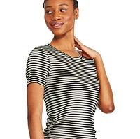 T-shirt ruché sur les côtés George pour femmes Tailles TP–TTG