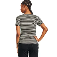 T-shirt ruché sur les côtés George pour femmes Tailles TP–TTG