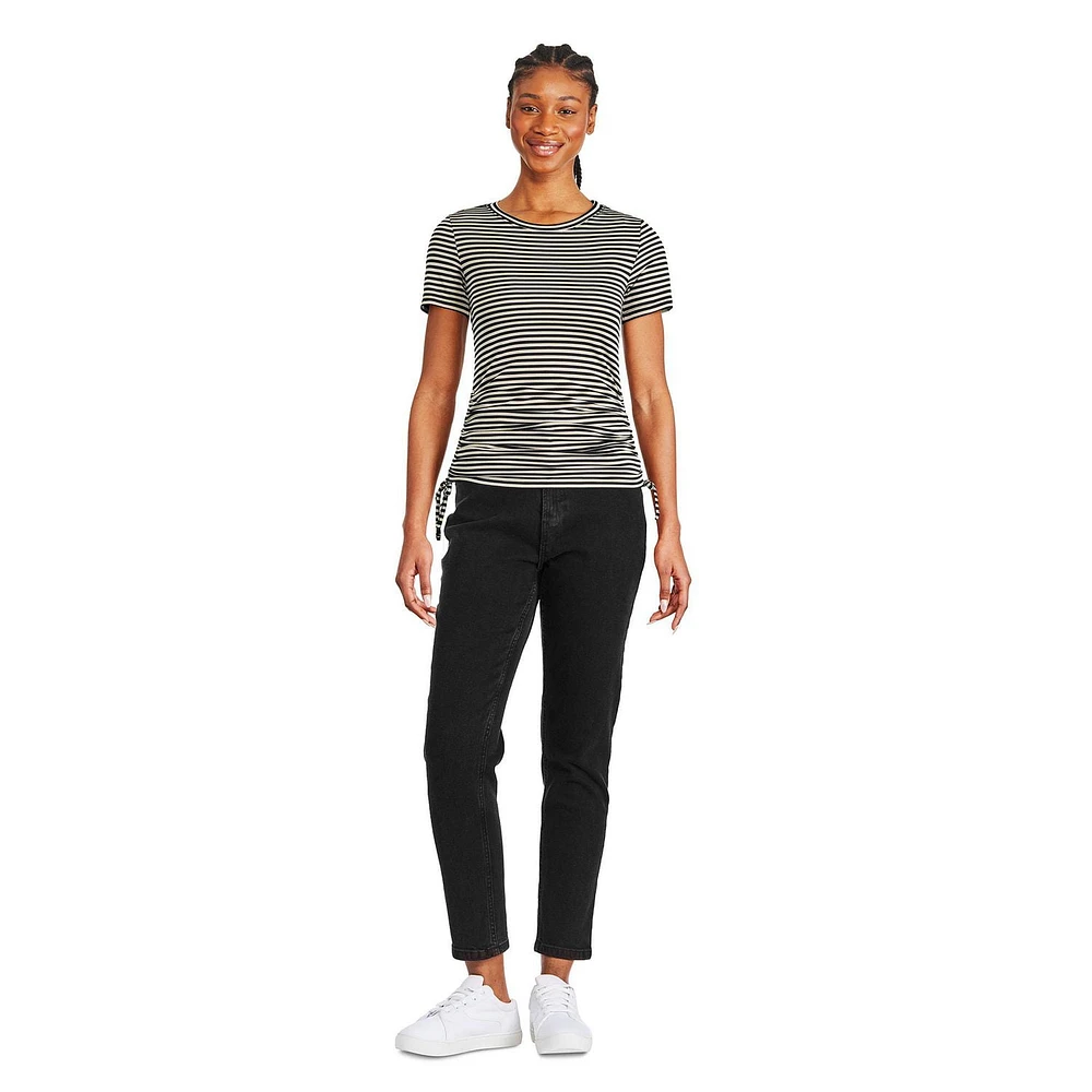 T-shirt ruché sur les côtés George pour femmes Tailles TP–TTG