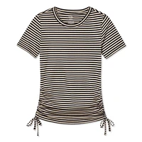 T-shirt ruché sur les côtés George pour femmes Tailles TP–TTG