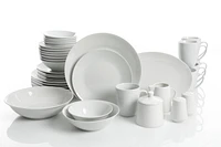 Gibson Home Classic Pearl 39 Piece Fine Ceramic Dinnerware Set, White