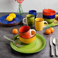 Gibson Home Color Vibes 12 Piece Fine Ceramic Dinnerware Set