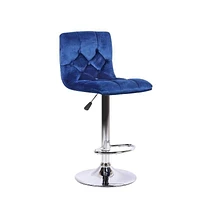 Plata Import Alan Adjustable Stool in Blue - Set 2