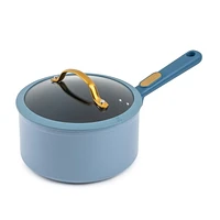 Thyme & Table Non-Stick 12-Pieces Cookware Set, Blue