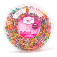 Translucent Pony Beads Tub