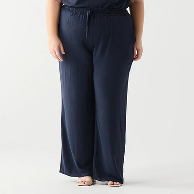 DV Pantalon large avec cordon de serrage à la taille