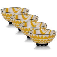 Chevron Biscotti Bowl 10cm, Set of 4