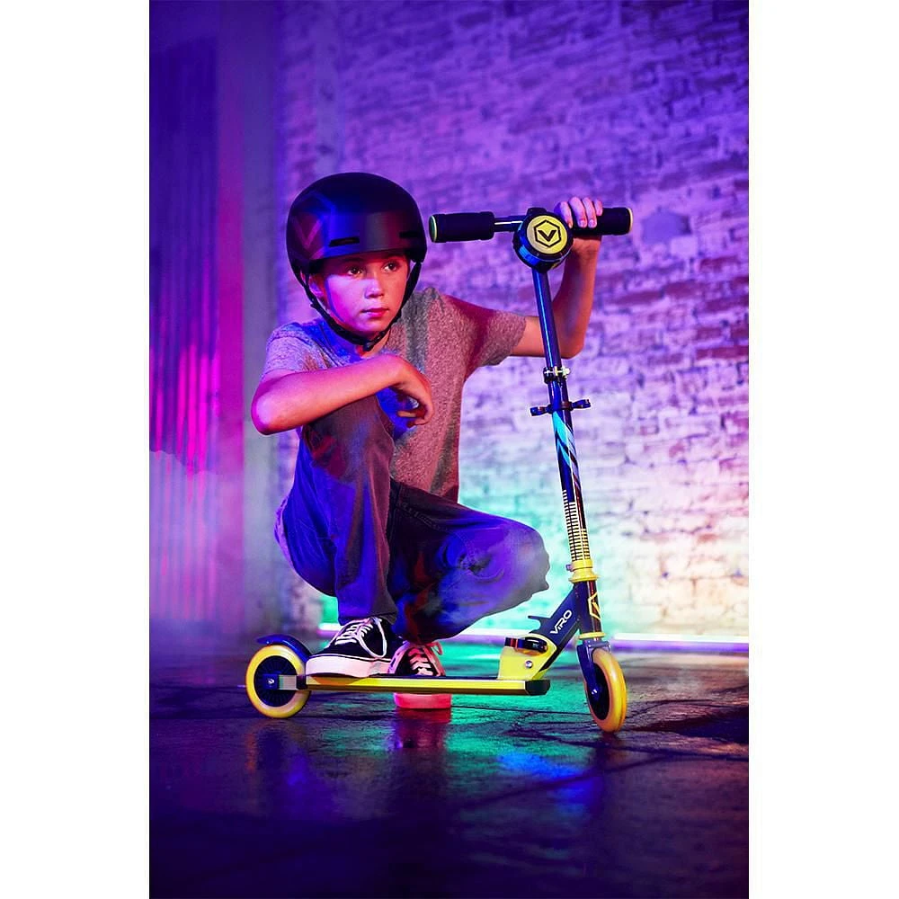 VIRO Rides - VR 240 Soundtrack Kick Scooter - Yellow for Kids 8+