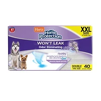 Hartz Home Protection Odour Eliminating Lavender 2XL Dog Pee Pads and Training Pads for Puppies and Adult Dogs, 40ct XXL Dog Pads (30"x30")