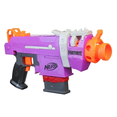 Blaster motorisé Fortnite SMG-E Nerf Elite avec chargeur, 6 fléchettes Nerf Elite Fortnite officielles