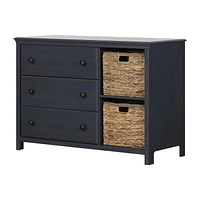 South Shore, Cotton Candy collection, 3-Drawer Dresser with Baskets