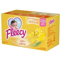 Fleecy Aroma Therapy Fabric Softener Dryer Sheets, Calm (Fabric Conditioner), 200 Sheets