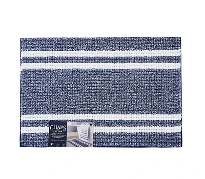 Chaps Tapis de bain de luxe – Confort moelleux pour salles de bains élégantes, bleu marine, 43,2 x 61 cm