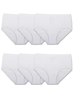 Fruit of the Loom Women's Cotton Briefs, 6-Pack, Sizes 5 - 8