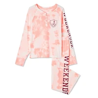 Justice Girls' Henley Pajamas 2-Piece Set