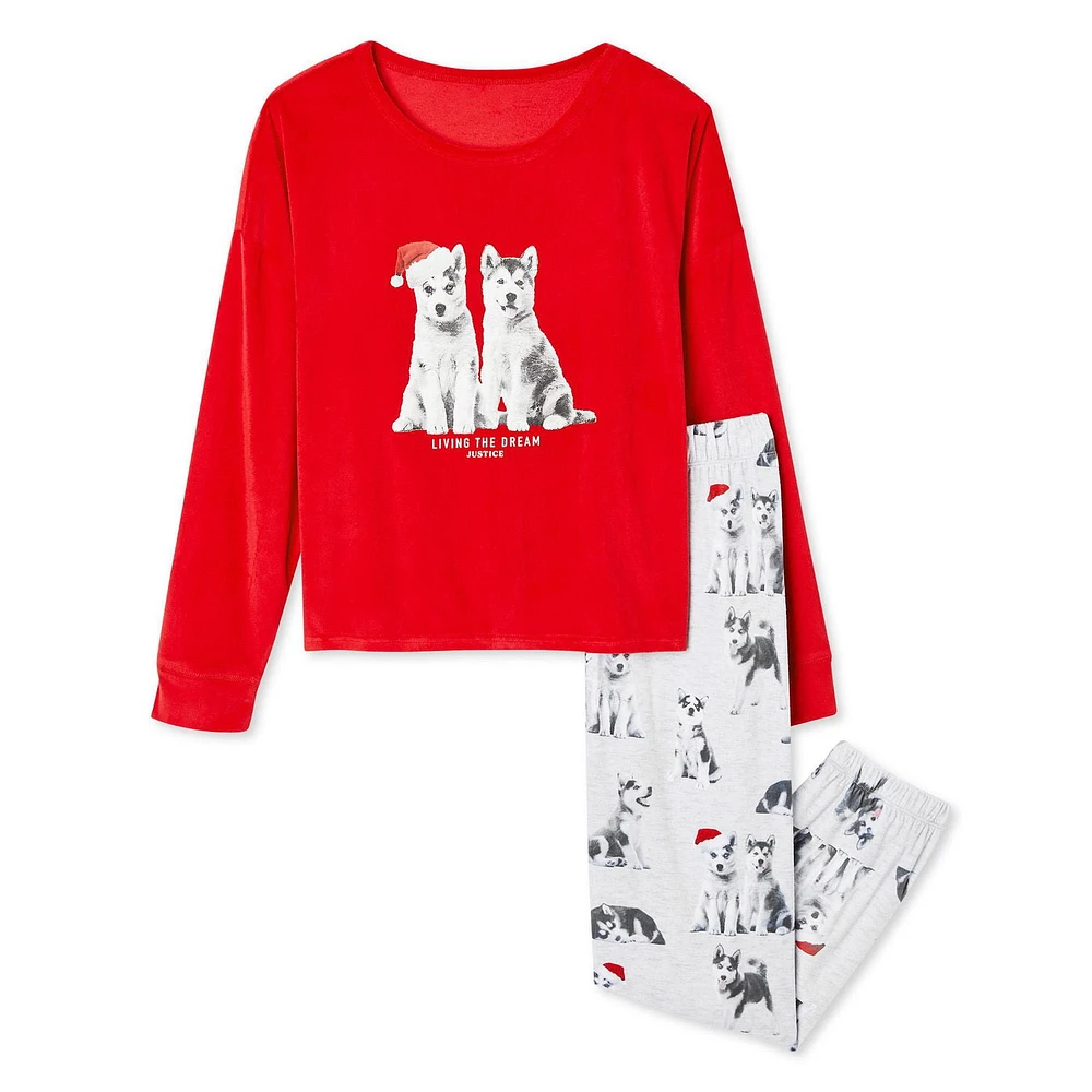 Pyjama 2 pièces en molleton de velours George pour filles