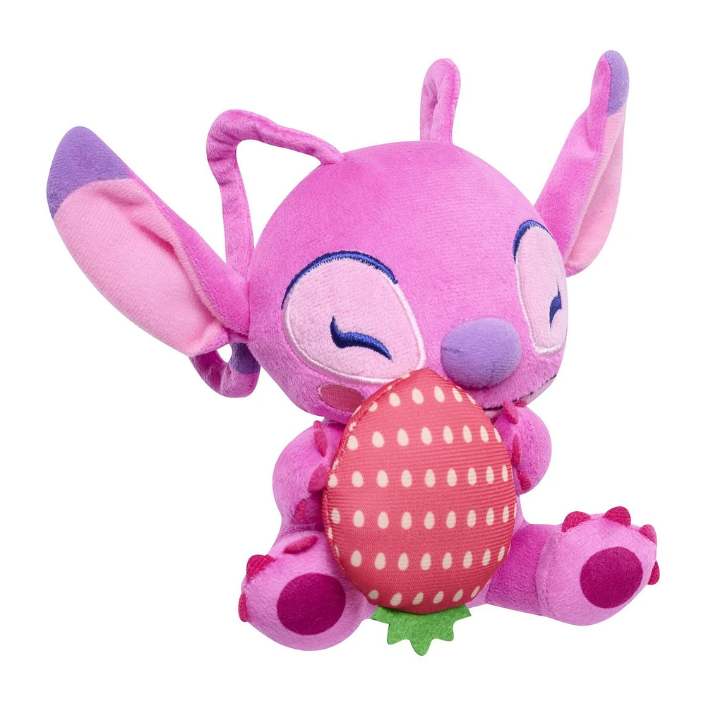 Disney Stitch Small 7-inch Plush Stuffed Animal, Angel with Strawberry