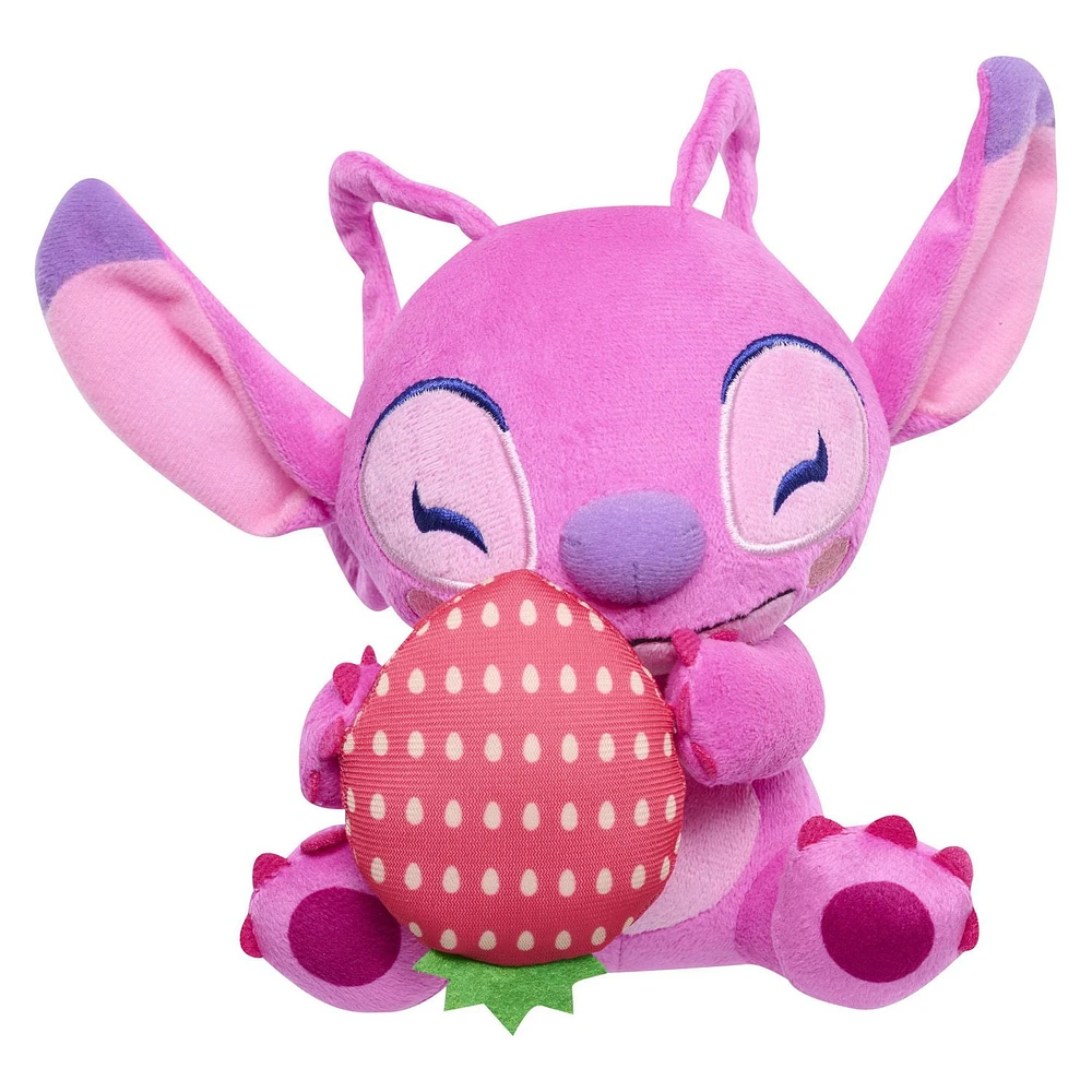 Disney Stitch Small 7-inch Plush Stuffed Animal, Angel with Strawberry