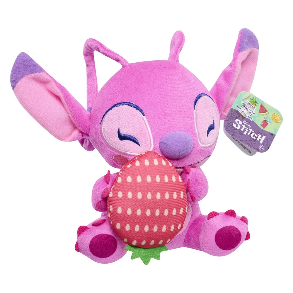 Disney Stitch Small 7-inch Plush Stuffed Animal, Angel with Strawberry