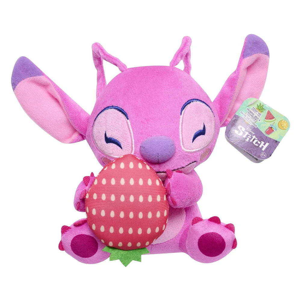 Disney Stitch Small 7-inch Plush Stuffed Animal, Angel with Strawberry