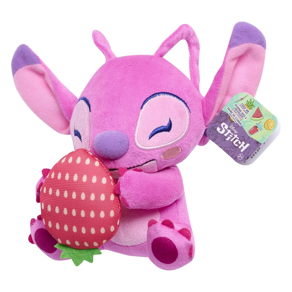 Disney Stitch Small 7-inch Plush Stuffed Animal, Angel with Strawberry