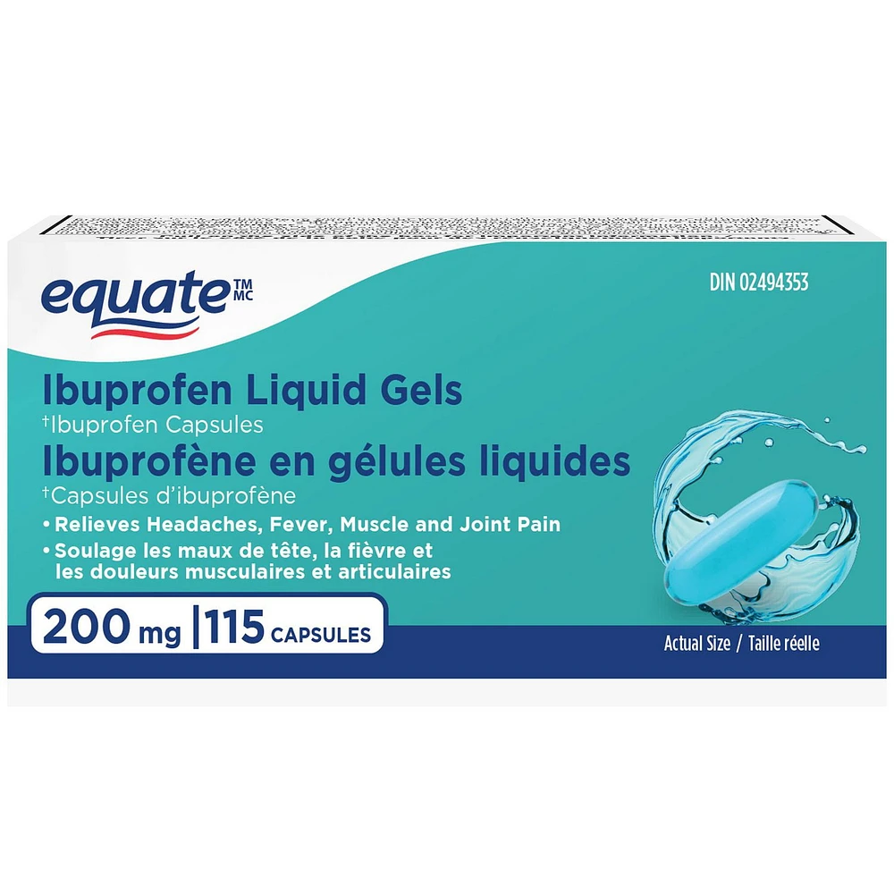 Equate Ibuprofène gélule, 200mg, 115 gélules