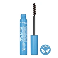 Rimmel KIND & FREE Mascara propre, revitalisant, volumateur et allongeant - Infusé de beurre de karité certifié biologique et de biotine - Sans cruauté envers les animaux et végétalien Mascara vegan 7mL