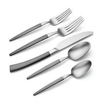 Adjacent Midnight 20 Piece Everyday Flatware Set, Service for 4