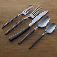 Adjacent Midnight 20 Piece Everyday Flatware Set, Service for 4