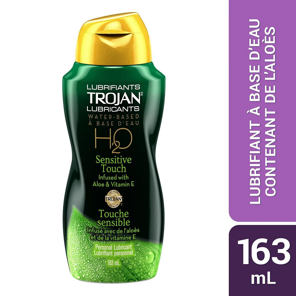 Trojan H2O Sensitive Touch Water-Based Personal Lubricant, 163 mL