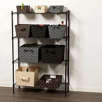 4 Tier Steel Wire Shelf Rack, Black