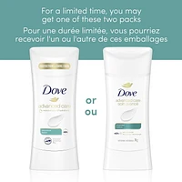 Dove Advanced Care Unscented Antiperspirant, 74 g Antiperspirant