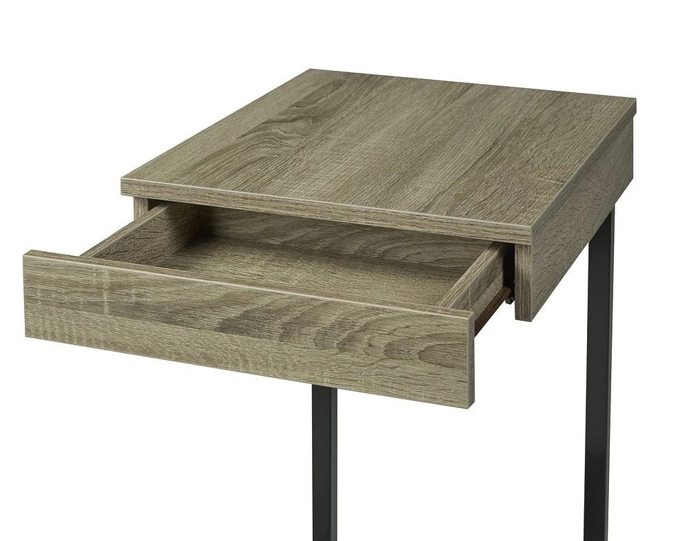 Brassex Inc Brassex Dark Taupe Laptop Stand with Storage Drawer