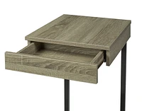 Brassex Inc Brassex Dark Taupe Laptop Stand with Storage Drawer