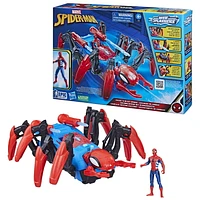 Marvel Spider-Man Crawl 'N Blast Spider, Car Playset with Spider-Man Action Figure, Ages 4+, 2-In-1 Blast Feature