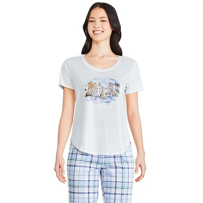 T-shirt de nuit à encolure dégagée George pour femmes