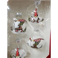 Holiday Time 65mm X 4CT Gnome Glass Ornament