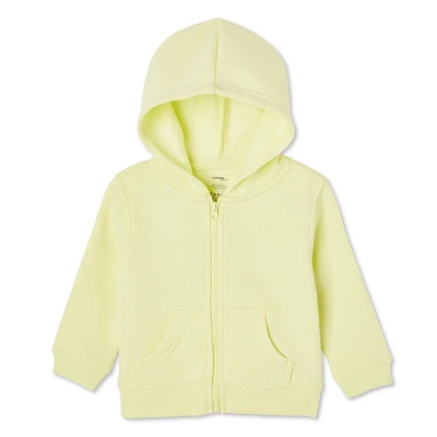 George Baby Girls' Fleece Zip-Up Hoodie Sizes 0-24 months