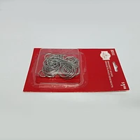 HOLIDAY TIME 20CT BASIC SILVER HOOK ORNAMENT, Size: 0.92*2 inches