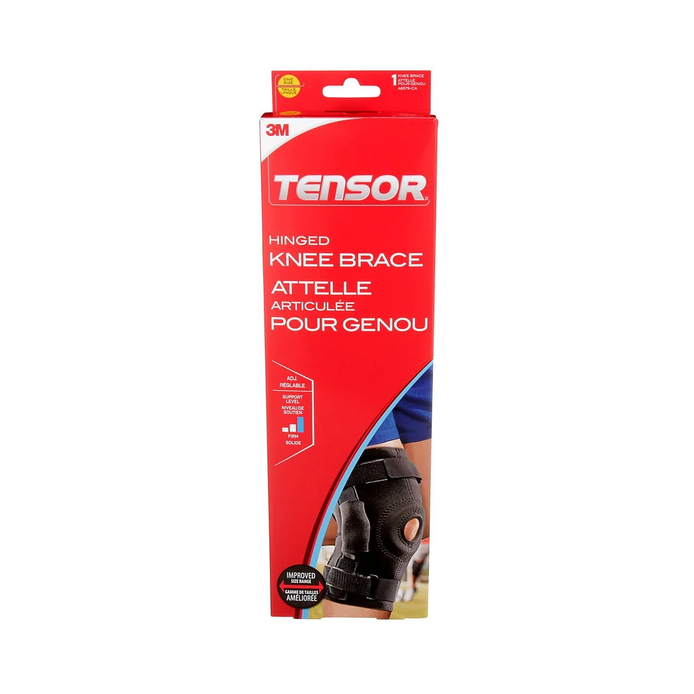 Tensor™ Hinged Knee Brace, 48579-CA, black, 1 per pack, Adjustable