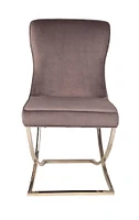 Canadian Furniture Manchester Luxury Dining Chair Dark Grey (Set of 2)