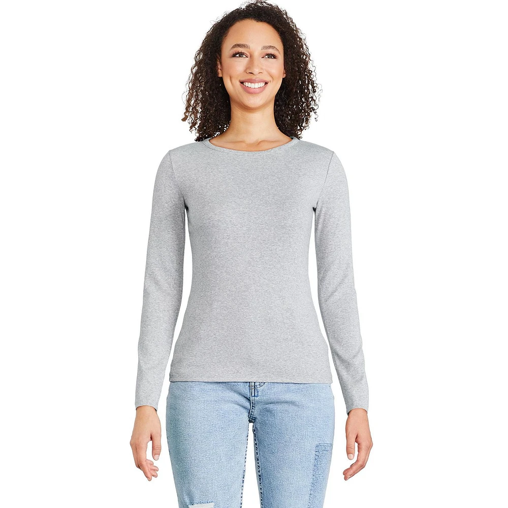 George Women's Slim Rib Long Sleeve Tee