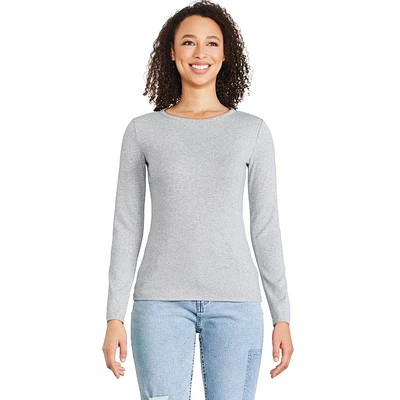 George Women's Slim Rib Long Sleeve Tee