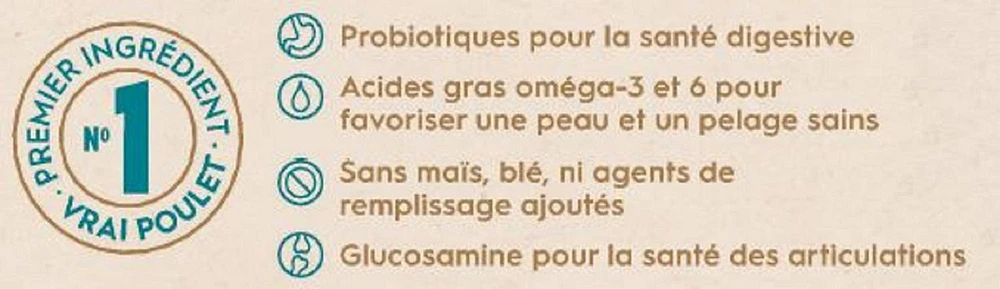 La recette de nourriture pour chiens âgés poulet et orge avec céréales anciennes ACTR1UM Holistique