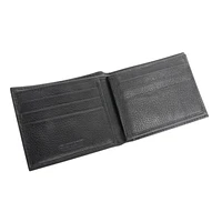 Portefeuille mince en véritable cuir de R70 en noir pour hommes