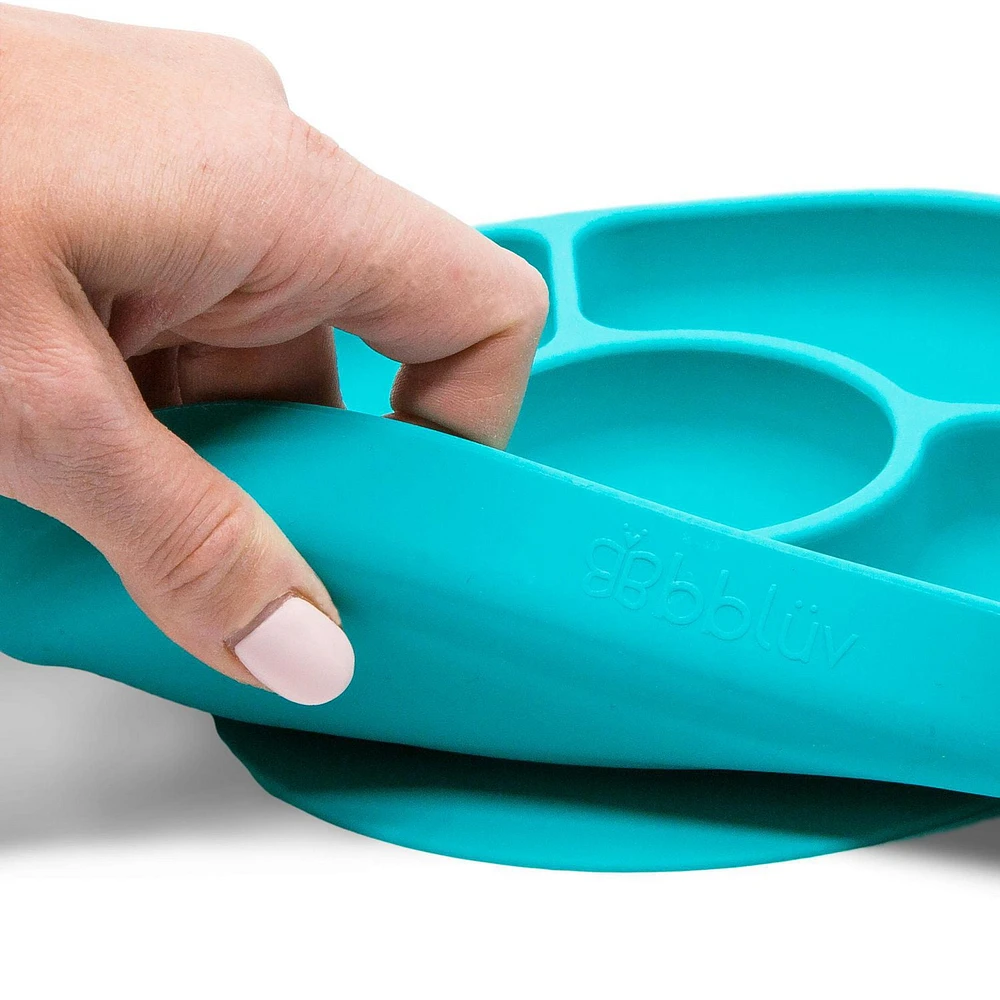 bblüv - Yümi - Anti-Spill Silicone Suction Plate & Spoon Set