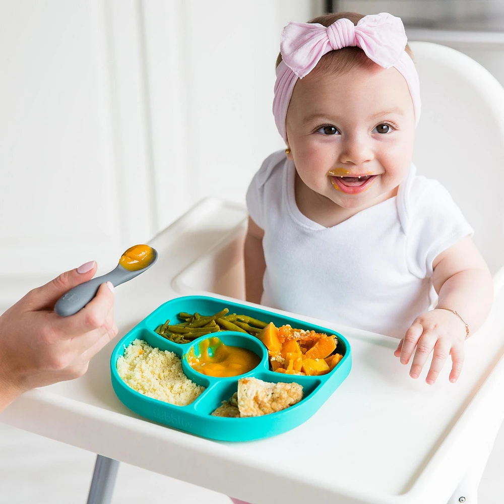 bblüv - Yümi - Anti-Spill Silicone Suction Plate & Spoon Set