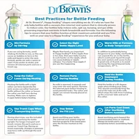 Dr. Brown’s Natural Flow Anti-Colic Options+ Wide-Neck Baby Bottle, 9 oz/270 mL, Level 1 Nipple, 3-Pack, 0m+